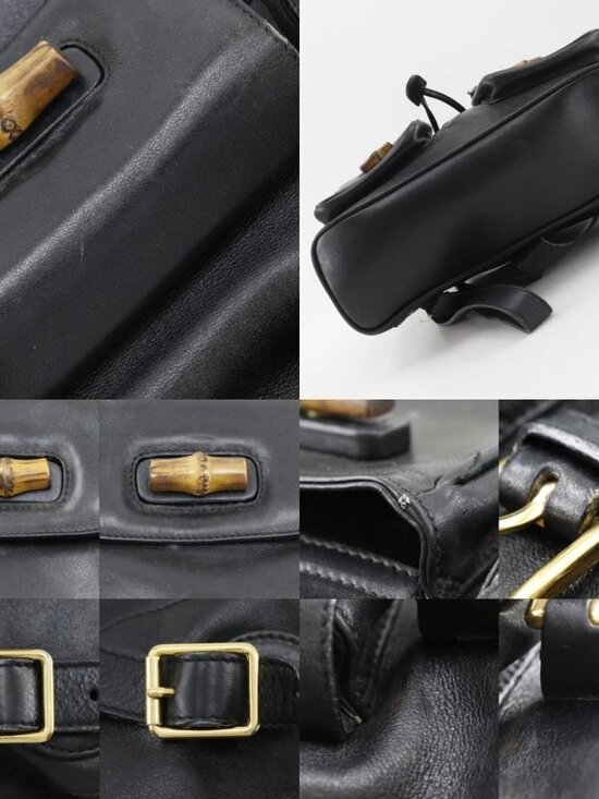 GUCCI Bamboo Backpack Daypack 003.2058.0016 black leather Women main image 15